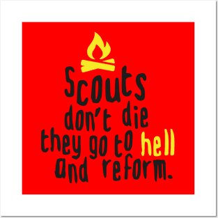 Scouts don't die (black) Posters and Art